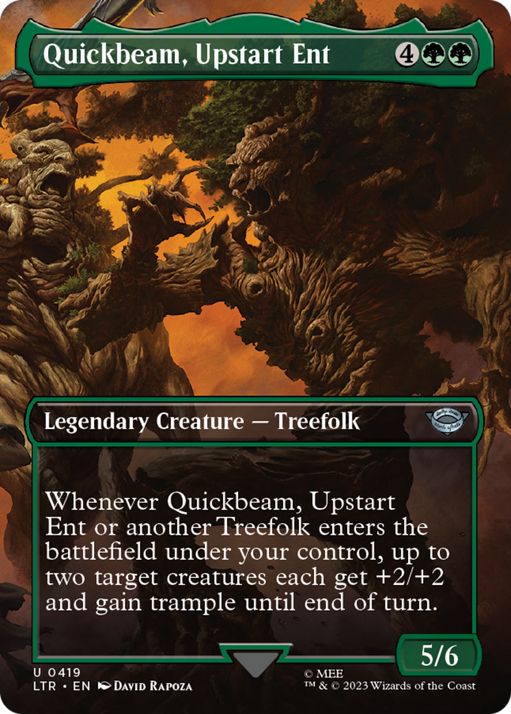 Quickbeam, Upstart Ent (Borderless Alternate Art) [The Lord of the Rings: Tales of Middle-Earth] | Good Games Cannington