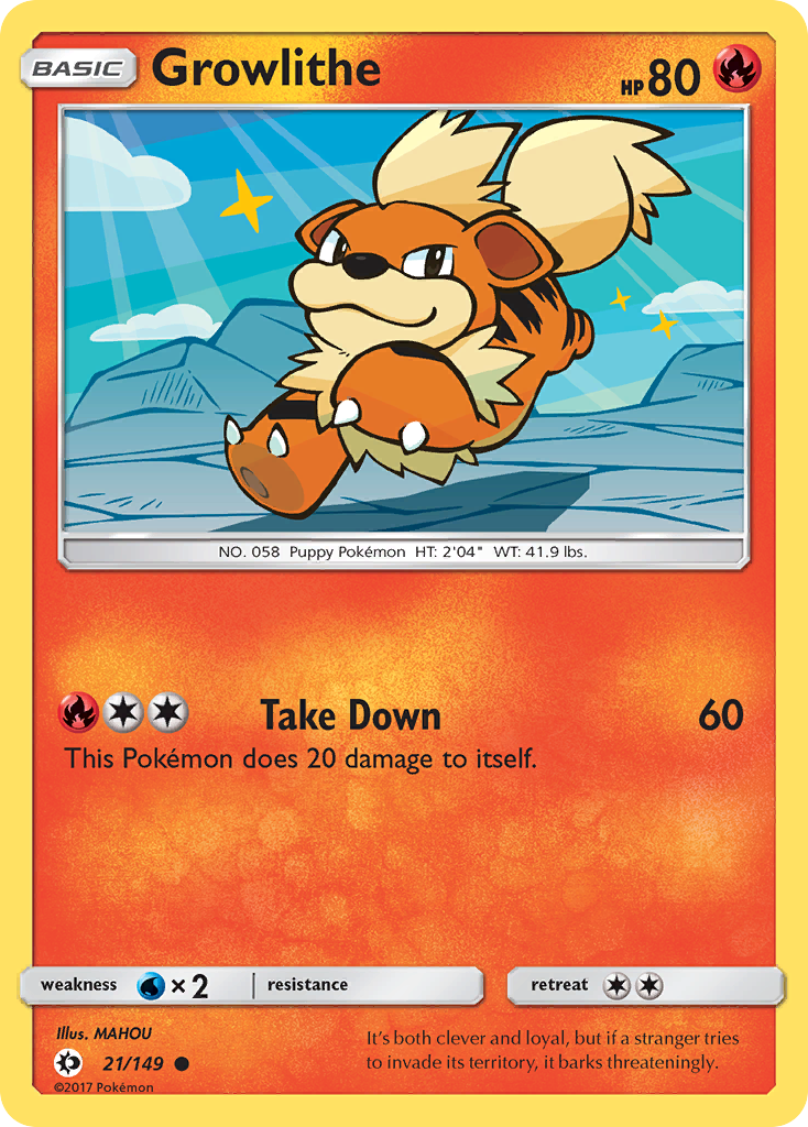 Growlithe (21/149) [Sun & Moon: Base Set] | Good Games Cannington