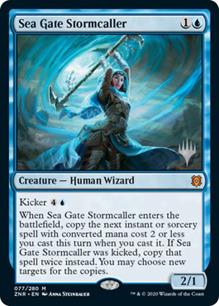 Sea Gate Stormcaller 77p/169 (Promo Pack: Zendikar Rising)  | Good Games Cannington
