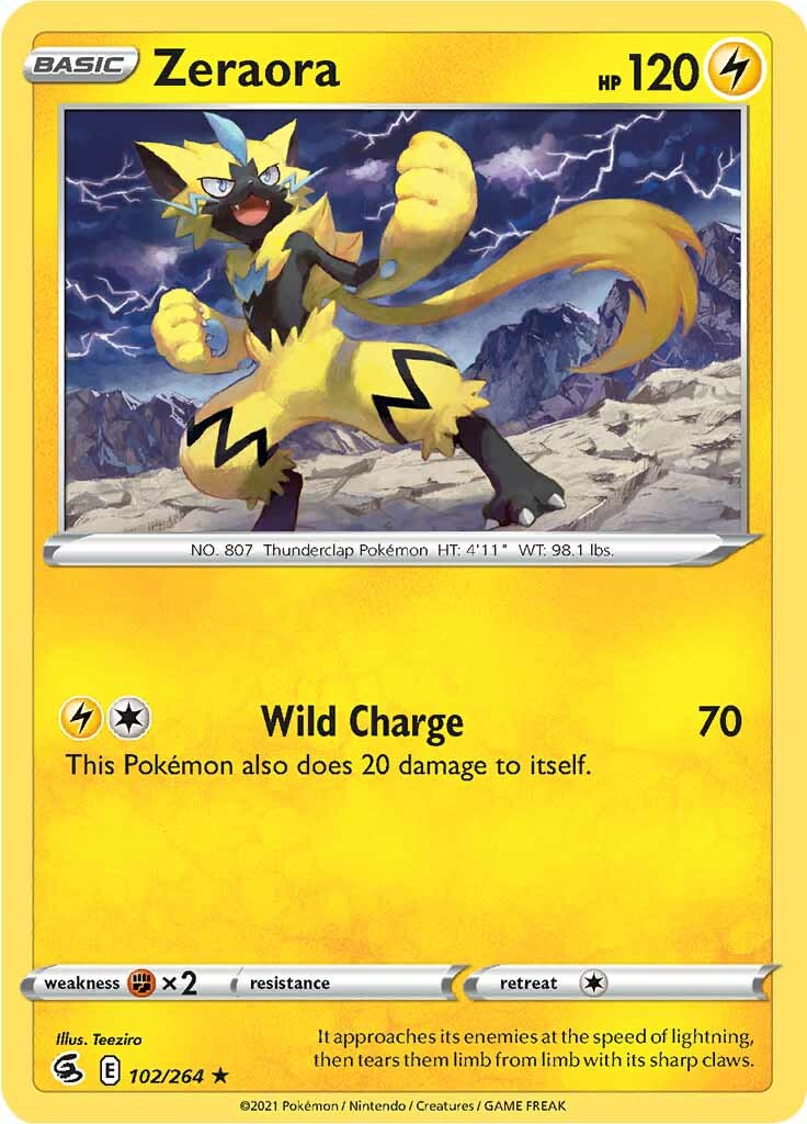 Zeraora (102/264) [Sword & Shield: Fusion Strike] | Good Games Cannington