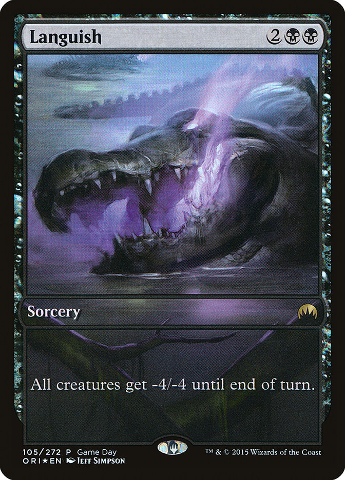 Languish (Game Day) (Full Art) [Magic Origins Promos] | Good Games Cannington