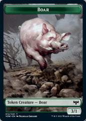 Blood // Boar Double-Sided Token [Innistrad: Crimson Vow Tokens] | Good Games Cannington