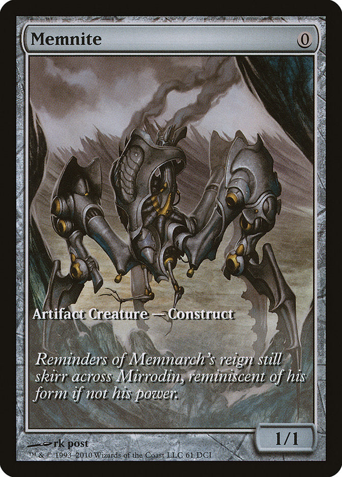 Memnite (Game Day) (Extended Art) [Scars of Mirrodin Promos] | Good Games Cannington