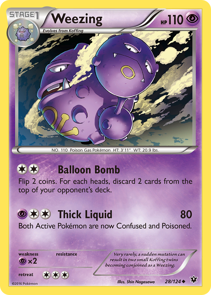 Weezing (28/124) [XY: Fates Collide] | Good Games Cannington
