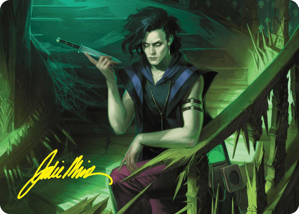 Winter, Misanthropic Guide Art Card (Gold-Stamped Signature) [Duskmourn: House of Horror Art Series] | Good Games Cannington