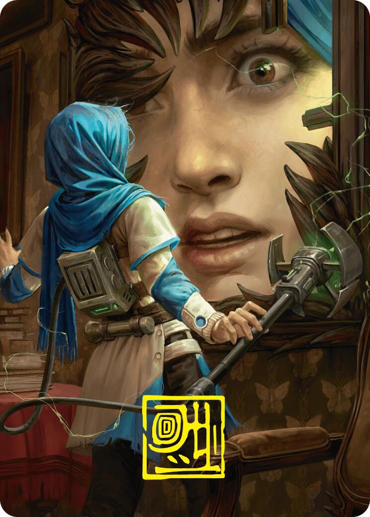 Reality Is Mine to Control Art Card (Gold-Stamped Signature) [Duskmourn: House of Horror Art Series] | Good Games Cannington