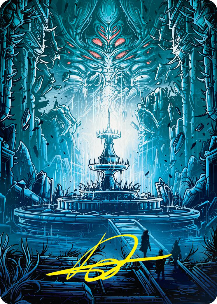 Island Art Card (Gold-Stamped Signature) [Duskmourn: House of Horror Art Series] | Good Games Cannington