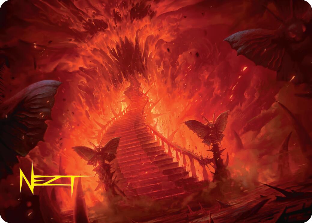 Mountain Art Card (Gold-Stamped Signature) [Duskmourn: House of Horror Art Series] | Good Games Cannington