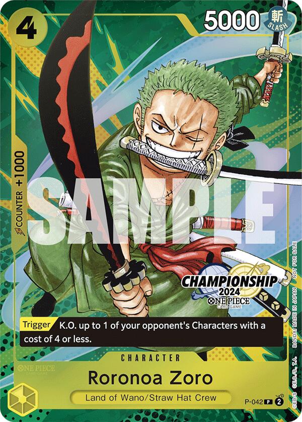 Roronoa Zoro (CS 2024 Event Pack Finalist) [One Piece Promotion Cards] | Good Games Cannington