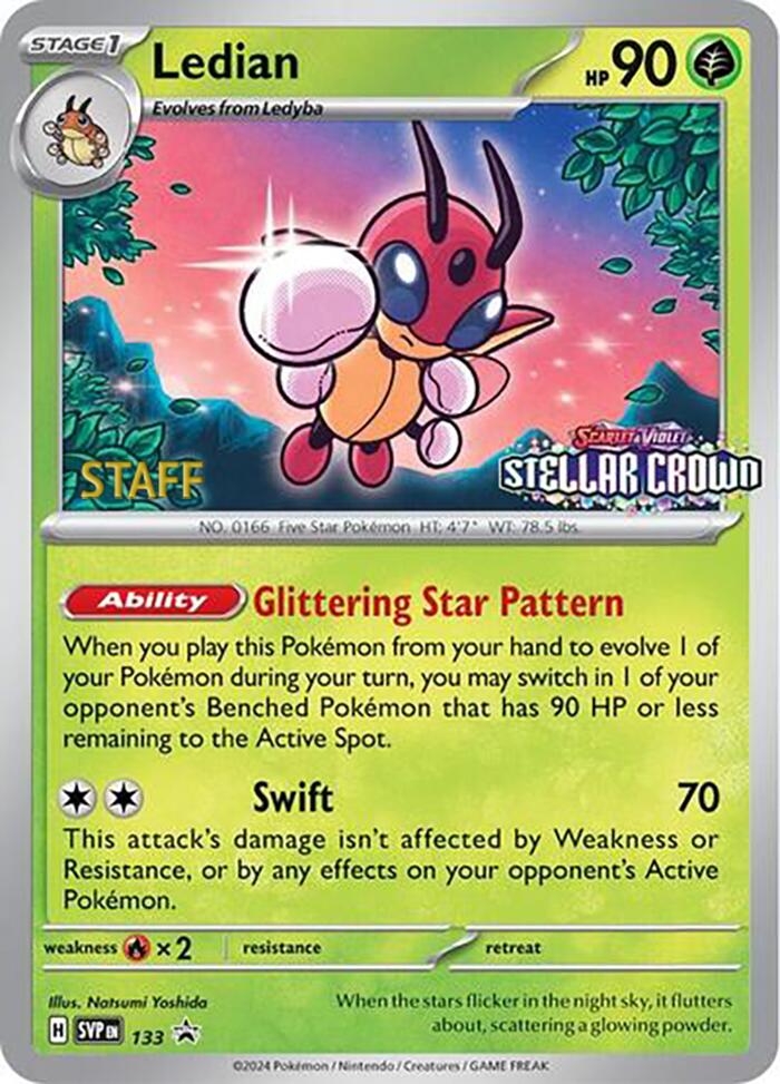 Ledian (133) (Staff Promo) [Scarlet & Violet: Black Star Promos] | Good Games Cannington