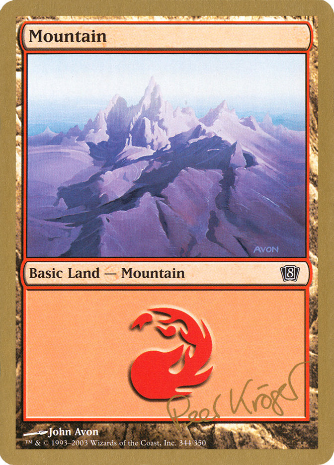 Mountain (344) (Peer Kroger) [World Championship Decks 2003] | Good Games Cannington