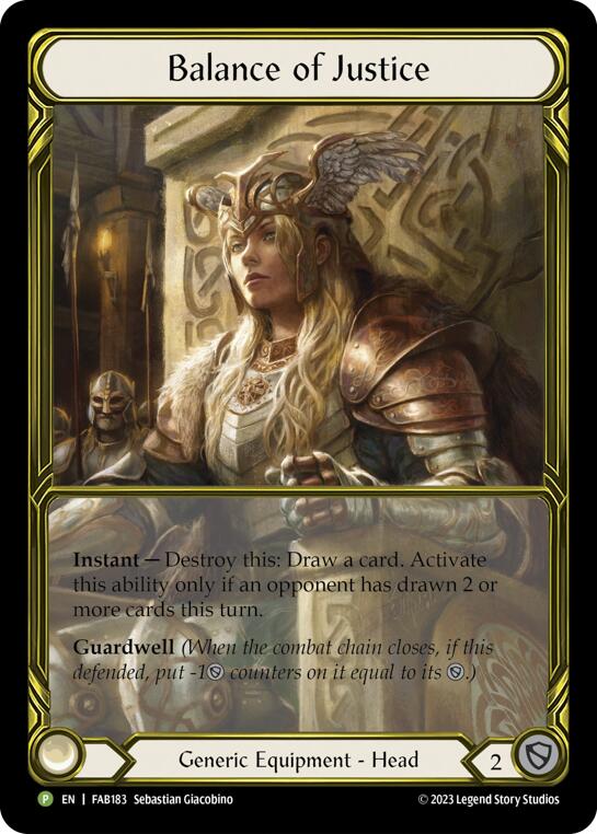 Balance of Justice [FAB183] (Promo)  Cold Foil | Good Games Cannington