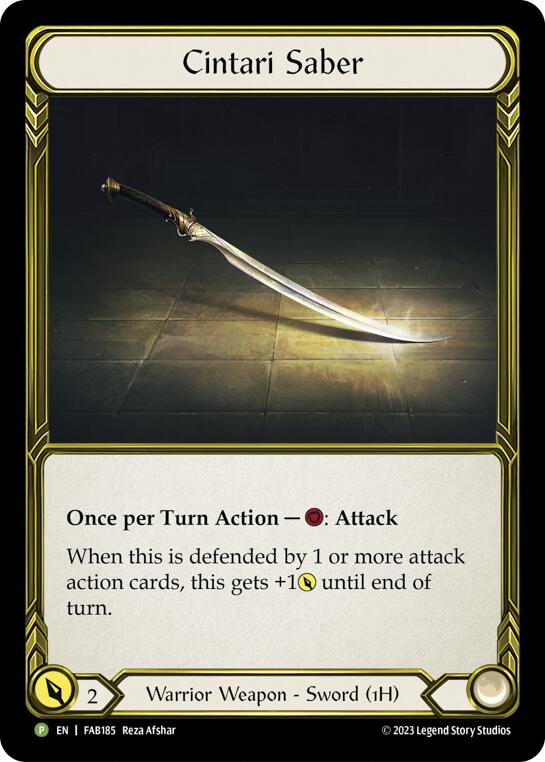 Cintari Saber [FAB185] (Promo)  Cold Foil | Good Games Cannington