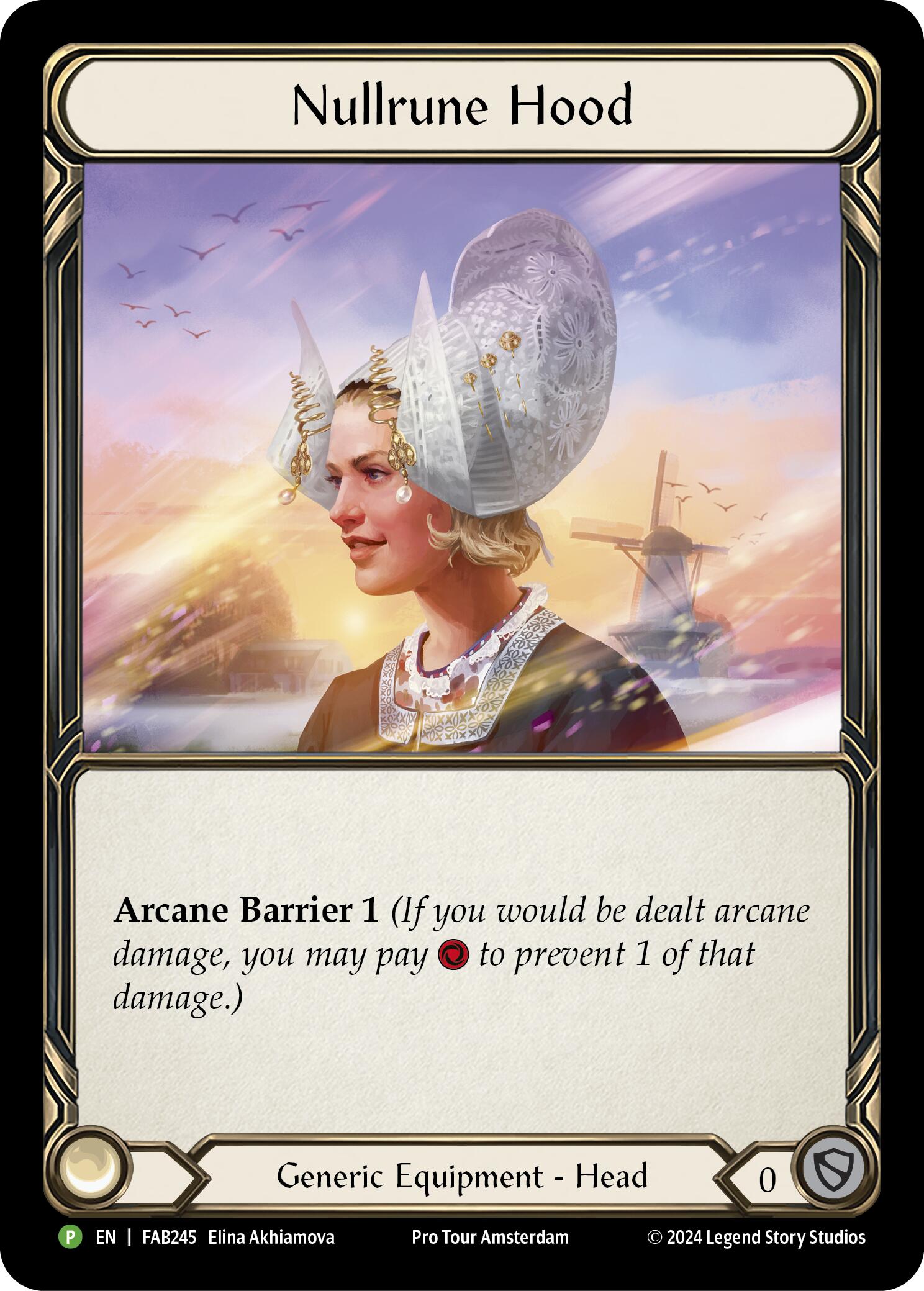 Nullrune Hood (Cold Foil) [FAB245] (Promo)  Rainbow Foil | Good Games Cannington
