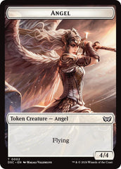 Angel // Glimmer Double-Sided Token [Duskmourn: House of Horror Commander Tokens] | Good Games Cannington