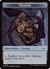 Angel // Treasure Double-Sided Token [Duskmourn: House of Horror Commander Tokens] | Good Games Cannington
