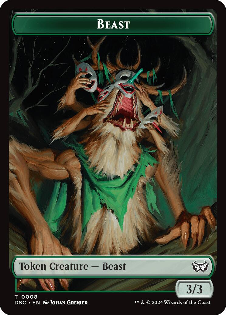 Beast // Scarecrow Double-Sided Token [Duskmourn: House of Horror Commander Tokens] | Good Games Cannington