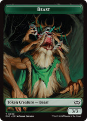 Beast // Scarecrow Double-Sided Token [Duskmourn: House of Horror Commander Tokens] | Good Games Cannington