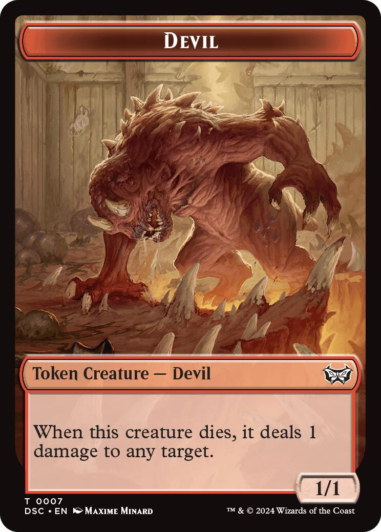 Devil // Scarecrow Double-Sided Token [Duskmourn: House of Horror Commander Tokens] | Good Games Cannington
