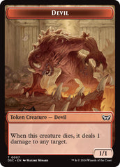 Devil // Scarecrow Double-Sided Token [Duskmourn: House of Horror Commander Tokens] | Good Games Cannington