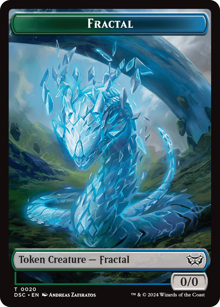 Fractal // Scarecrow Double-Sided Token [Duskmourn: House of Horror Commander Tokens] | Good Games Cannington