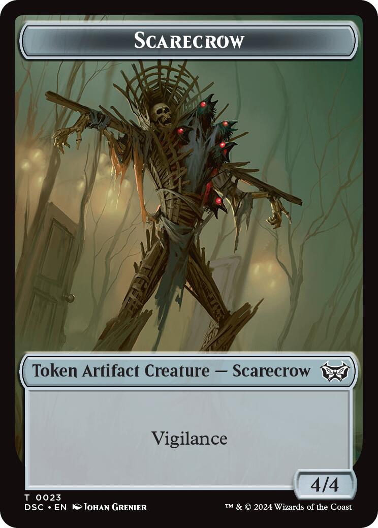 Fractal // Scarecrow Double-Sided Token [Duskmourn: House of Horror Commander Tokens] | Good Games Cannington