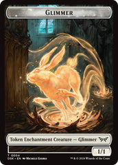 Glimmer // Scarecrow Double-Sided Token [Duskmourn: House of Horror Commander Tokens] | Good Games Cannington