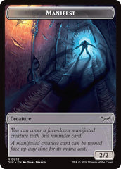 Phyrexian Beast //Manifest Double-Sided Token [Duskmourn: House of Horror Commander Tokens] | Good Games Cannington