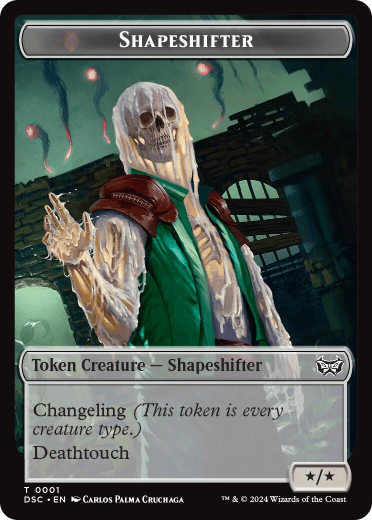 Shapeshifter // Insect (0022) Double-Sided Token [Duskmourn: House of Horror Commander Tokens] | Good Games Cannington