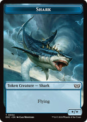 Shark // Copy Double-Sided Token [Duskmourn: House of Horror Commander Tokens] | Good Games Cannington
