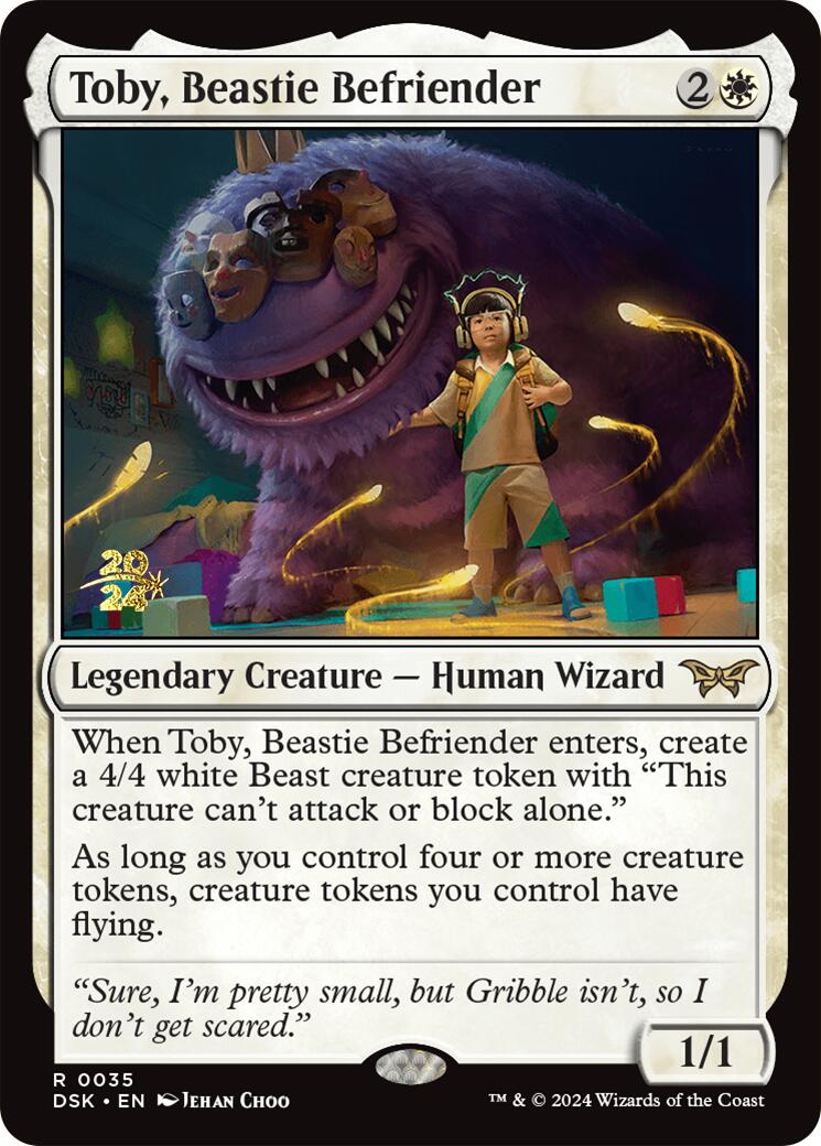 Toby, Beastie Befriender [Duskmourn: House of Horror Prerelease Promos] | Good Games Cannington