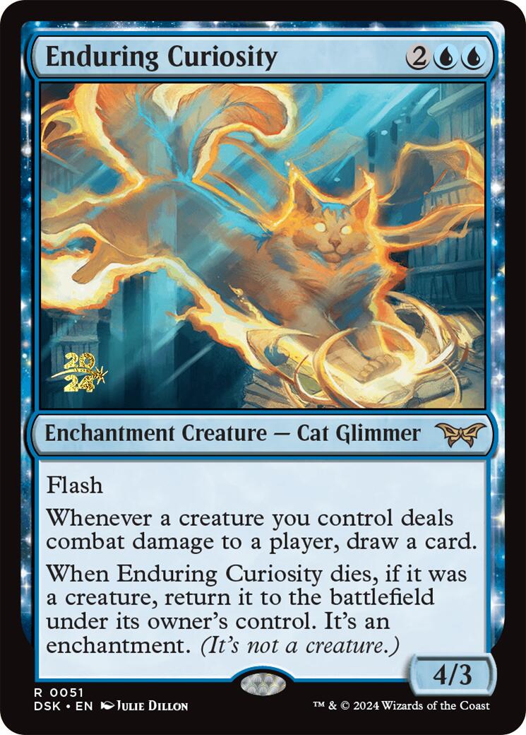 Enduring Curiosity [Duskmourn: House of Horror Prerelease Promos] | Good Games Cannington
