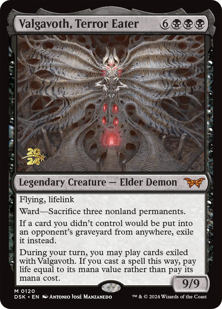 Valgavoth, Terror Eater [Duskmourn: House of Horror Prerelease Promos] | Good Games Cannington