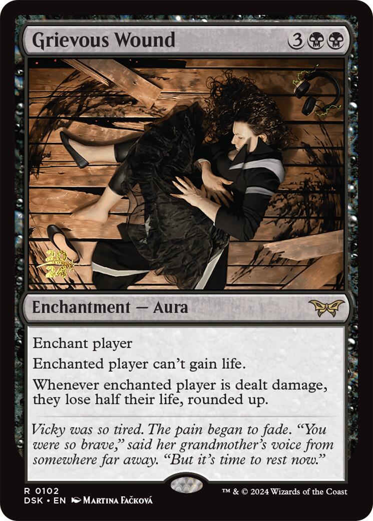 Grievous Wound [Duskmourn: House of Horror Prerelease Promos] | Good Games Cannington