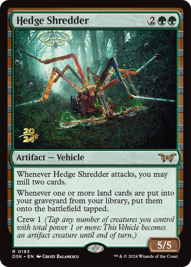Hedge Shredder [Duskmourn: House of Horror Prerelease Promos] | Good Games Cannington