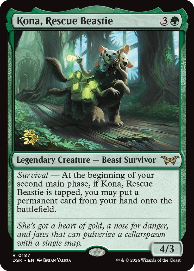 Kona, Rescue Beastie (0187) [Duskmourn: House of Horror Prerelease Promos] | Good Games Cannington