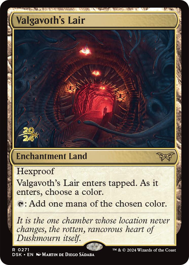 Valgavoth's Lair [Duskmourn: House of Horror Prerelease Promos] | Good Games Cannington