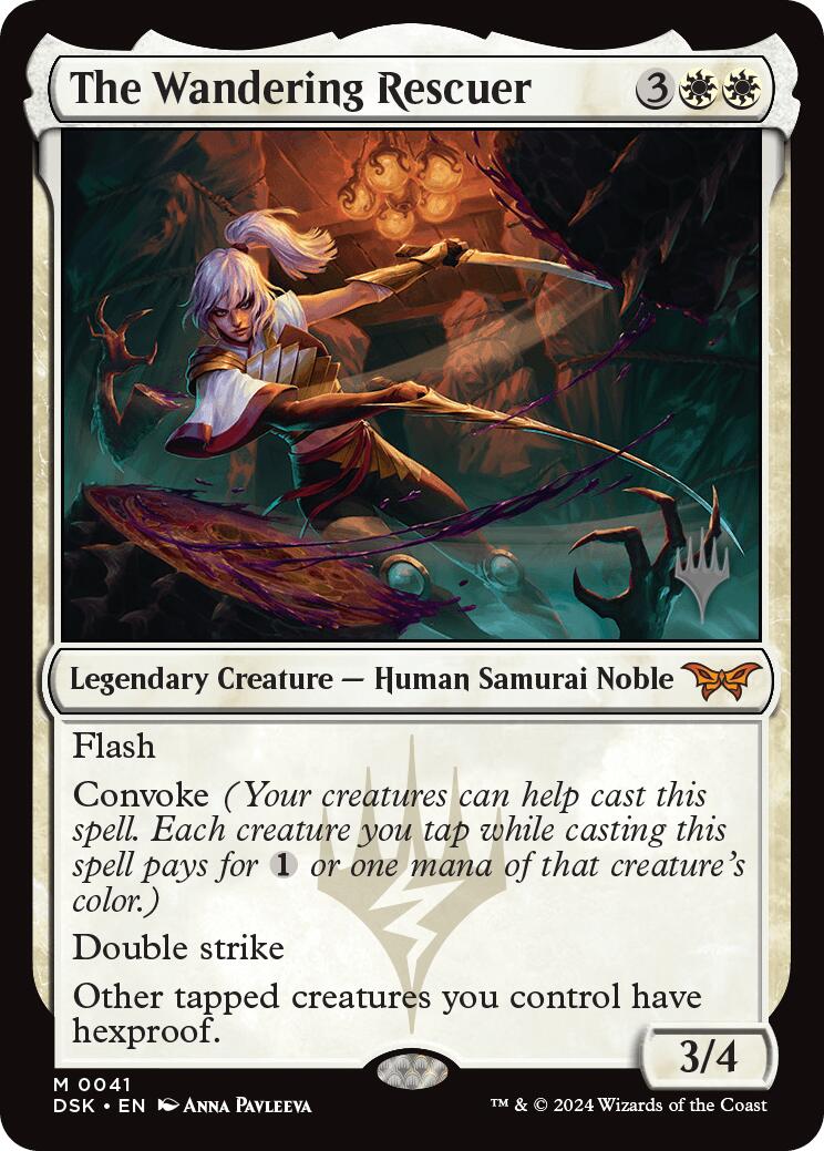 The Wandering Rescuer (Promo Pack) [Duskmourn: House of Horror Promos] | Good Games Cannington