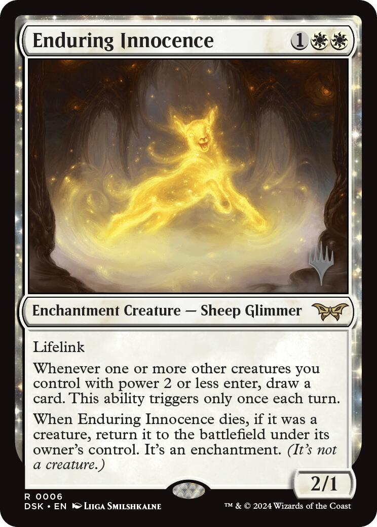 Enduring Innocence (Promo Pack) [Duskmourn: House of Horror Promos] | Good Games Cannington