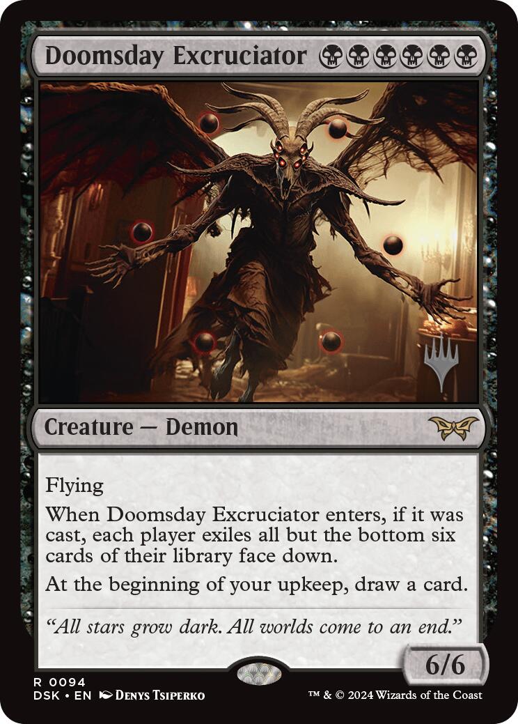 Doomsday Excruciator (Promo Pack) [Duskmourn: House of Horror Promos] | Good Games Cannington