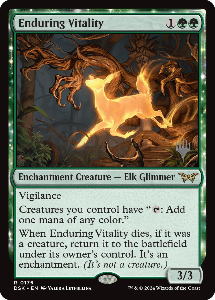 Enduring Vitality (Promo Pack) [Duskmourn: House of Horror Promos] | Good Games Cannington