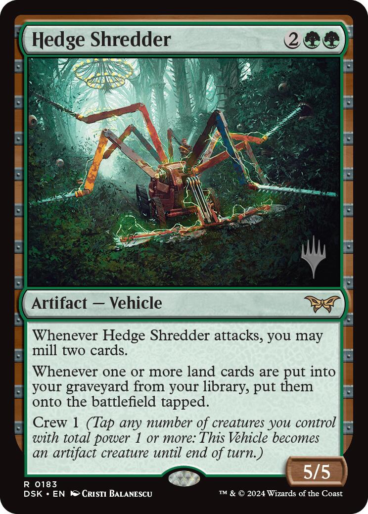 Hedge Shredder (Promo Pack) [Duskmourn: House of Horror Promos] | Good Games Cannington