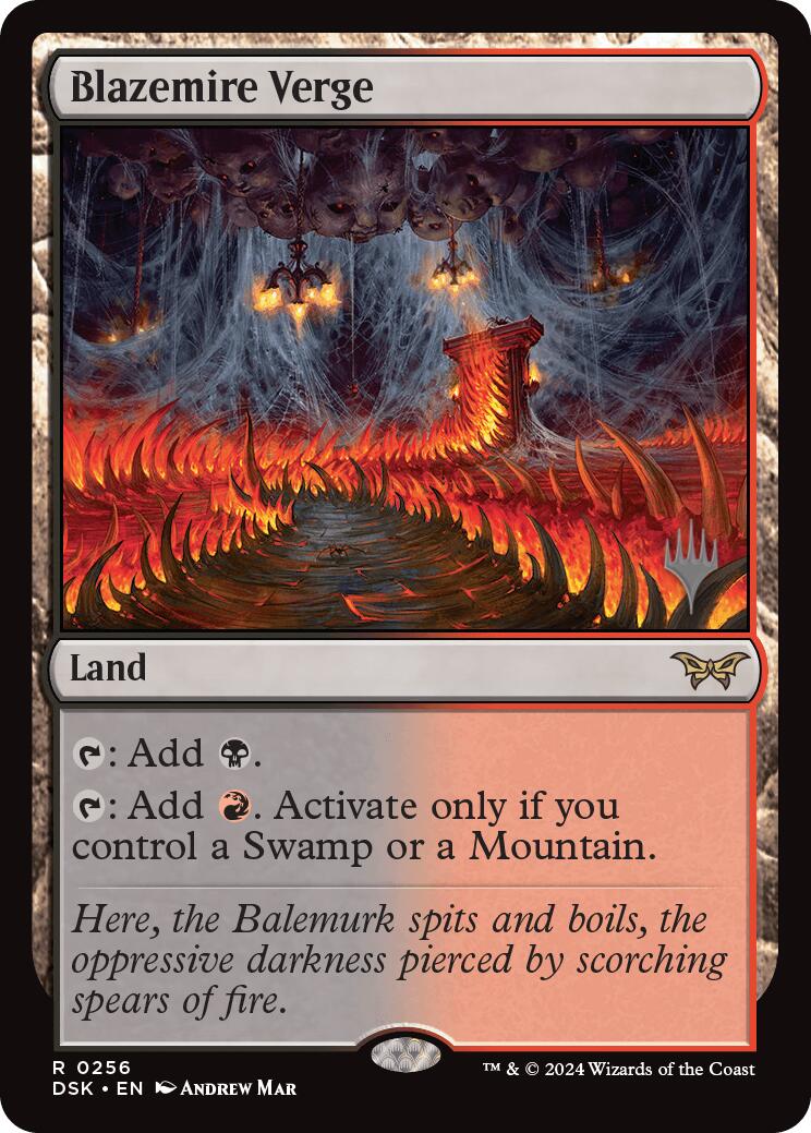 Blazemire Verge (Promo Pack) [Duskmourn: House of Horror Promos] | Good Games Cannington