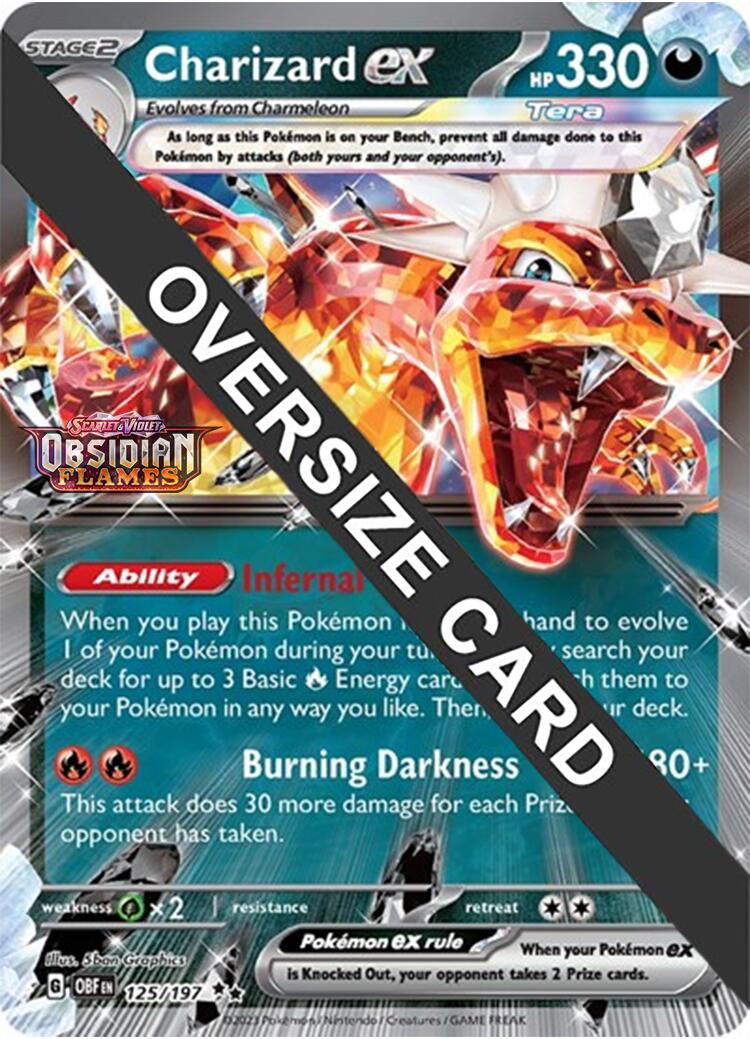 Charizard ex (125/197 - Jumbo Card) [Scarlet & Violet: Obsidian Flames] | Good Games Cannington