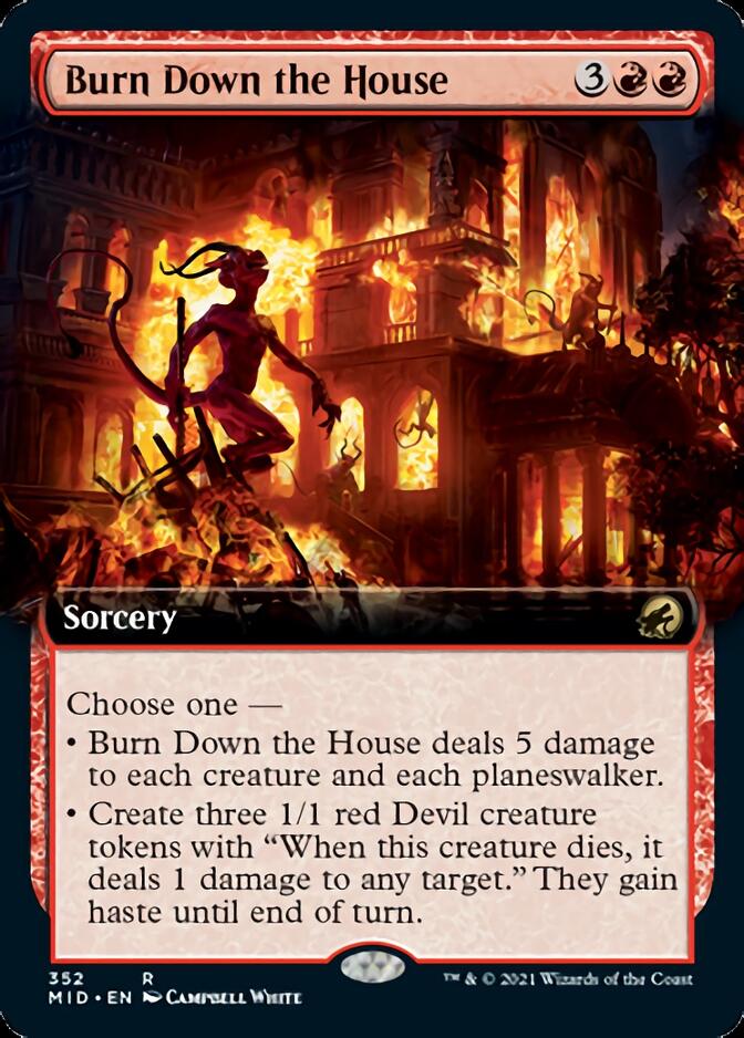 Burn Down the House (Extended Art) [Innistrad: Midnight Hunt] | Good Games Cannington