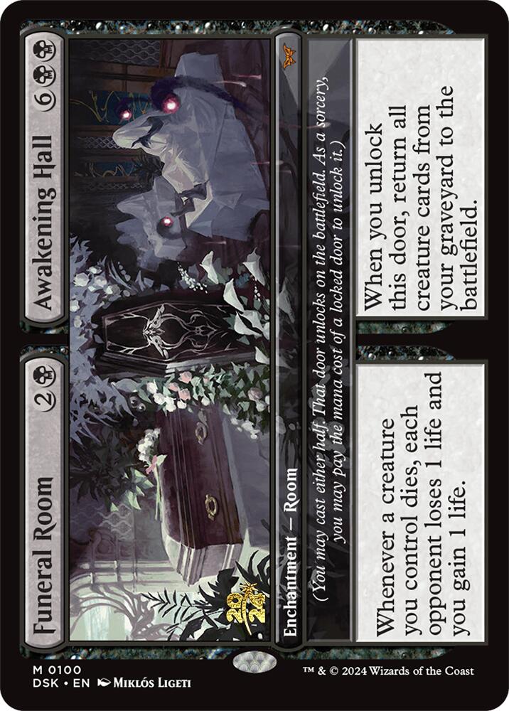 Funeral Room // Awakening Hall [Duskmourn: House of Horror Prerelease Promos] | Good Games Cannington