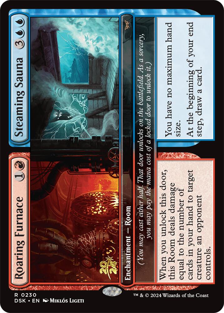 Roaring Furnace // Steaming Sauna [Duskmourn: House of Horror Prerelease Promos] | Good Games Cannington
