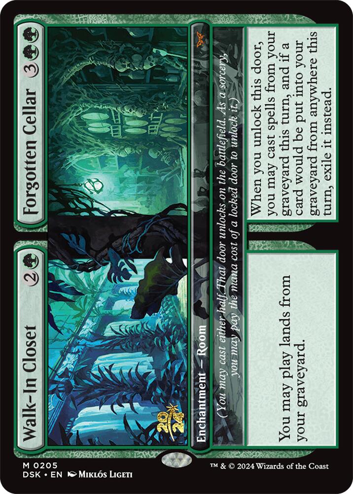 Walk-In Closet // Forgotten Cellar [Duskmourn: House of Horror Prerelease Promos] | Good Games Cannington