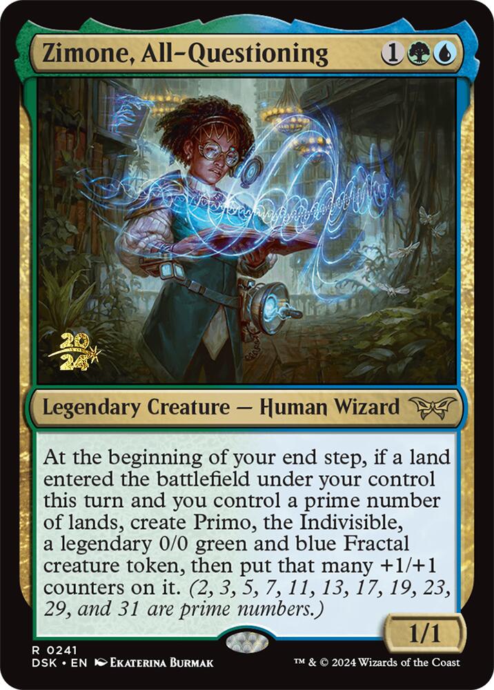 Zimone, All-Questioning [Duskmourn: House of Horror Prerelease Promos] | Good Games Cannington