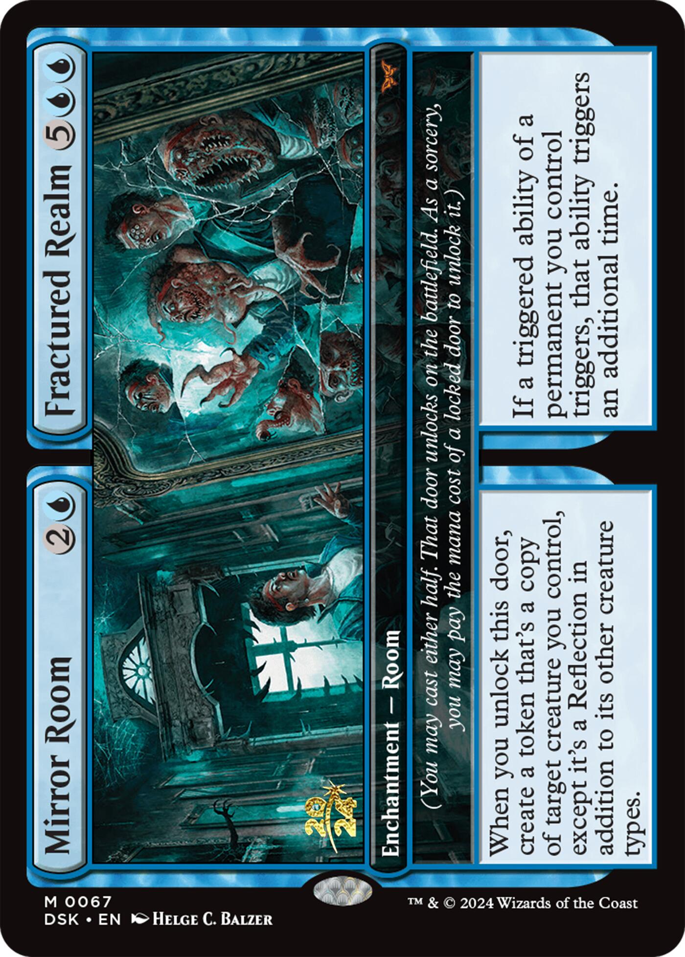 Mirror Room // Fractured Realm [Duskmourn: House of Horror Prerelease Promos] | Good Games Cannington